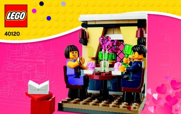 Istruzioni per la Costruzione - LEGO - 40120 - Cena di San Valentino: Page 1