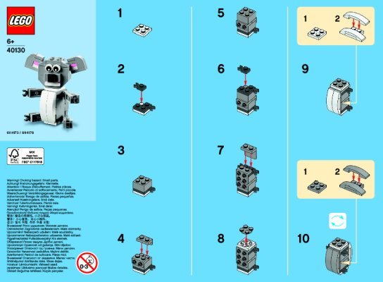 Istruzioni per la Costruzione - LEGO - 40130 - Monthly Mini Build May – Koala: Page 1