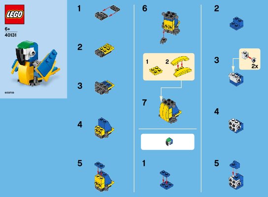 Istruzioni per la Costruzione - LEGO - 40131 - MMB June 2015 Parrot: Page 1