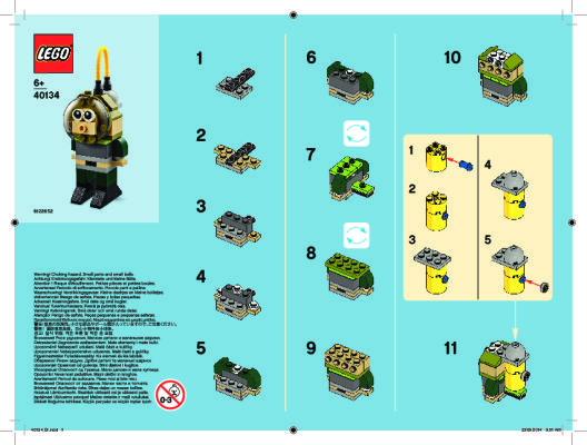 Istruzioni per la Costruzione - LEGO - 40134 - Monthly Mini Build September – Diver: Page 1