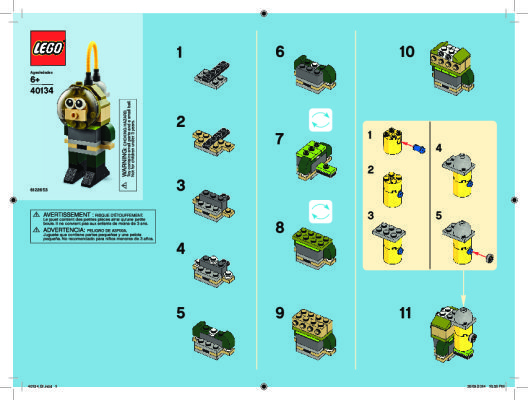 Istruzioni per la Costruzione - LEGO - 40134 - Monthly Mini Build September – Diver: Page 1