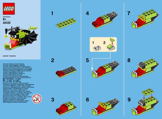 Istruzioni per la Costruzione - LEGO - 40135 - Monthly Mini Build October – Anglerfish: Page 1