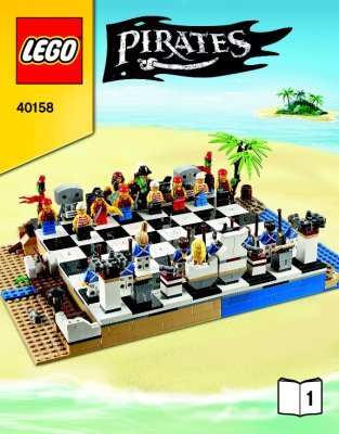 Istruzioni per la Costruzione - LEGO - Pirates - 40158 - Set scacchi dei Pirati LEGO®: Page 1