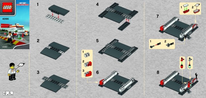 Istruzioni per la Costruzione - LEGO - 40195 - Shell Station: Page 1