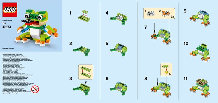 Istruzioni per la Costruzione - LEGO - 40214 - LEGO Monthly Mini Build July – Frog: Page 1