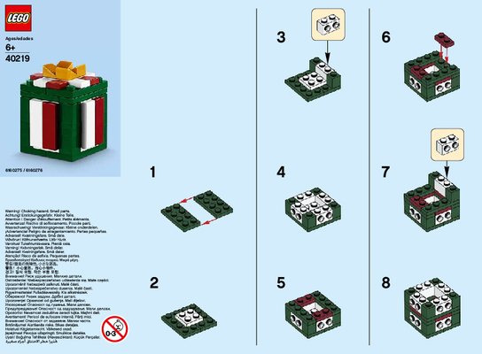 Istruzioni per la Costruzione - LEGO - 40219 - LEGO Monthly Mini Build December – Prese: Page 1