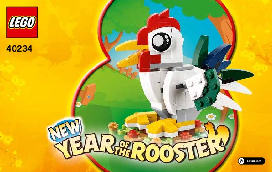 Istruzioni per la Costruzione - LEGO - 40234 - Year of the Rooster: Page 1