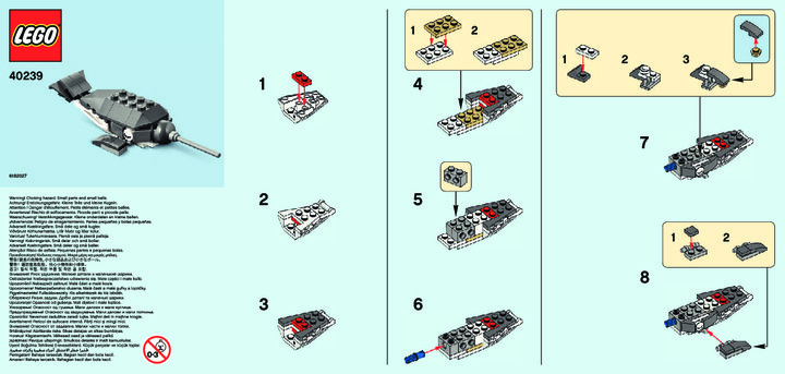 Istruzioni per la Costruzione - LEGO - 40239 - MMB Jan 2017 Narwhal: Page 1