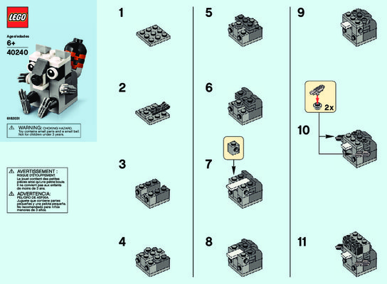 Istruzioni per la Costruzione - LEGO - 40240 - MMB Feb 2017 Raccoon: Page 1