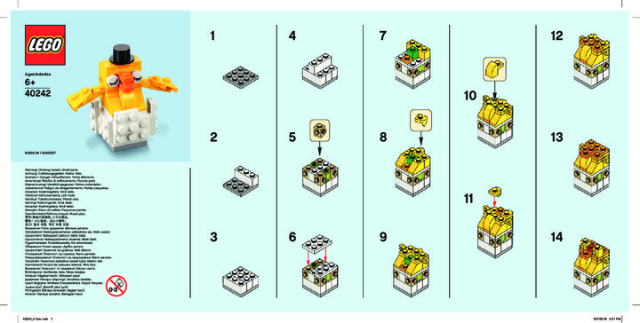 Istruzioni per la Costruzione - LEGO - 40242 - MMB Apr 2017 Chicken: Page 1