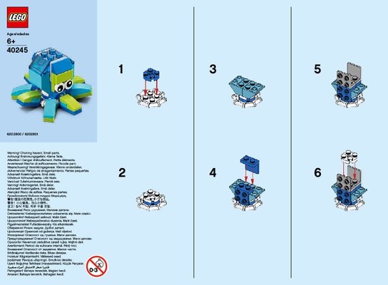 Istruzioni per la Costruzione - LEGO - 40245 - MMB Jul 2017 Octopus: Page 1