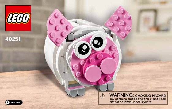 Istruzioni per la Costruzione - LEGO - 40251 - Mini Piggy Bank: Page 1