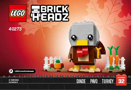 Istruzioni per la Costruzione - LEGO - 40273 - Thanksgiving Turkey: Page 1