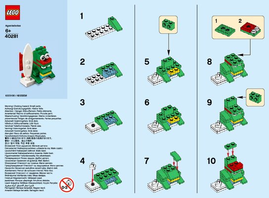 Istruzioni per la Costruzione - LEGO - 40281 - MMB Jun 2018 Surfer Dragon: Page 1