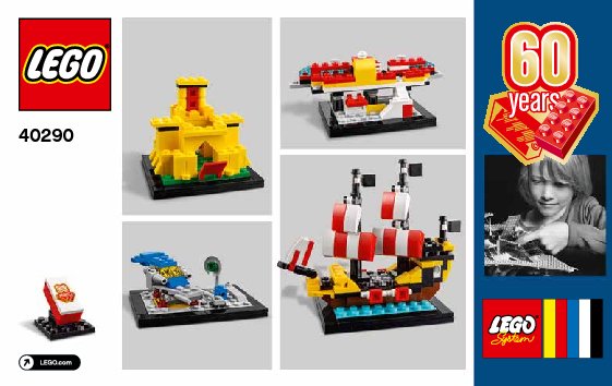 Istruzioni per la Costruzione - LEGO - 40290 - 60 Years of the LEGO® Brick: Page 1