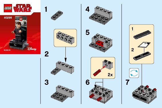 Istruzioni per la Costruzione - LEGO - 40298 - DJ Minifigure Display: Page 1