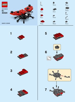 Istruzioni per la Costruzione - LEGO - 40324 - MMB Apr 2019 Ladybug: Page 1