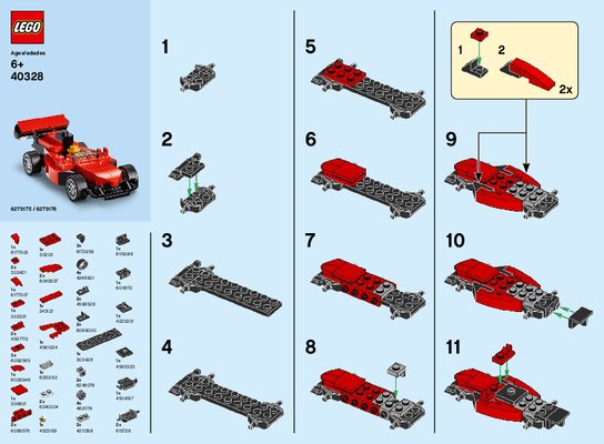 Istruzioni per la Costruzione - LEGO - 40328 - MMB August 2019 – Racecar: Page 1