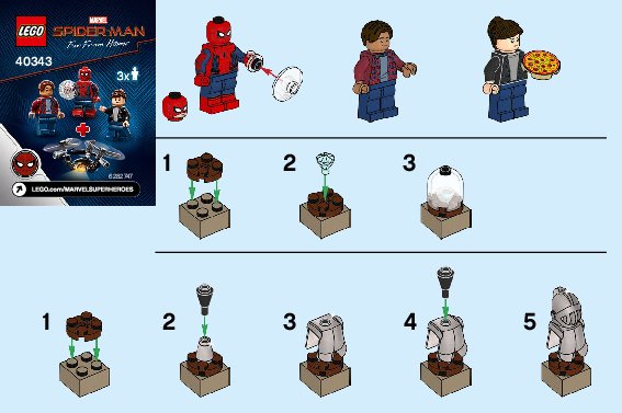 Istruzioni per la Costruzione - LEGO - 40343 - Spider-Man and the Museum Break-In: Page 1