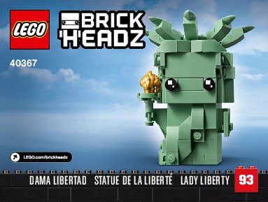 Istruzioni per la Costruzione - LEGO - 40367 - Lady Liberty: Page 1