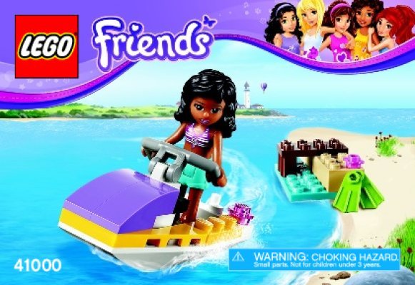 Istruzioni per la Costruzione - LEGO - Friends - 41000 - Acrobazie sul Jet Ski: Page 1