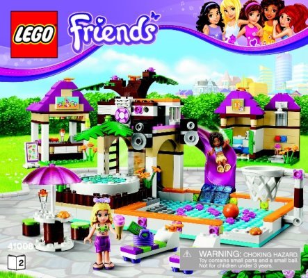 Istruzioni per la Costruzione - LEGO - Friends - 41008 - La piscina di Heartlake City: Page 1