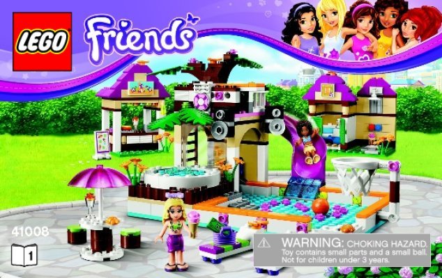 Istruzioni per la Costruzione - LEGO - Friends - 41008 - La piscina di Heartlake City: Page 1