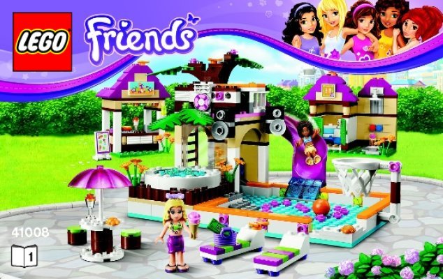 Istruzioni per la Costruzione - LEGO - Friends - 41008 - La piscina di Heartlake City: Page 1