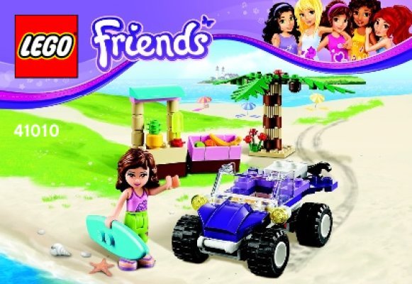 Istruzioni per la Costruzione - LEGO - Friends - 41010 - Il buggy da spiaggia di Olivia: Page 1