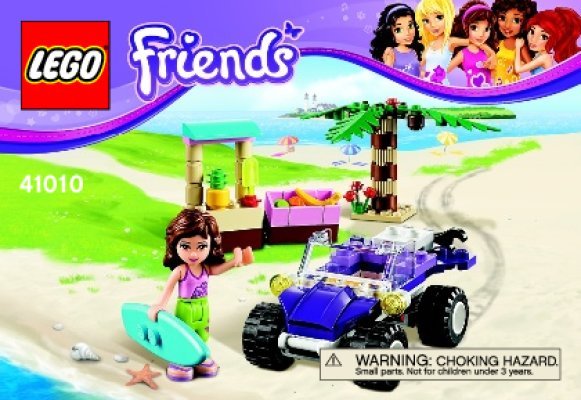 Istruzioni per la Costruzione - LEGO - Friends - 41010 - Il buggy da spiaggia di Olivia: Page 1