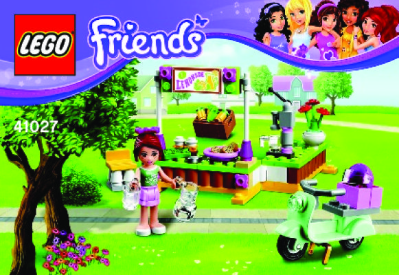 Istruzioni per la Costruzione - LEGO - Friends - 41027 - Il banchetto della limonata di Mia: Page 1