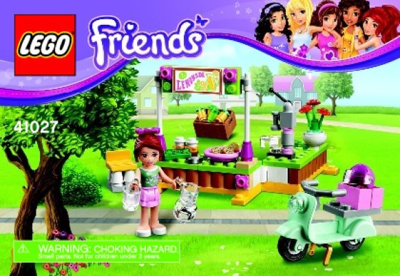 Istruzioni per la Costruzione - LEGO - Friends - 41027 - Il banchetto della limonata di Mia: Page 1