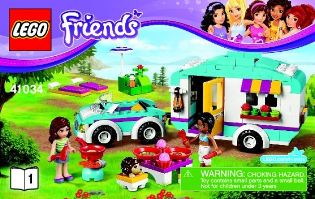 Istruzioni per la Costruzione - LEGO - Friends - 41034 - Caravan estivo: Page 1