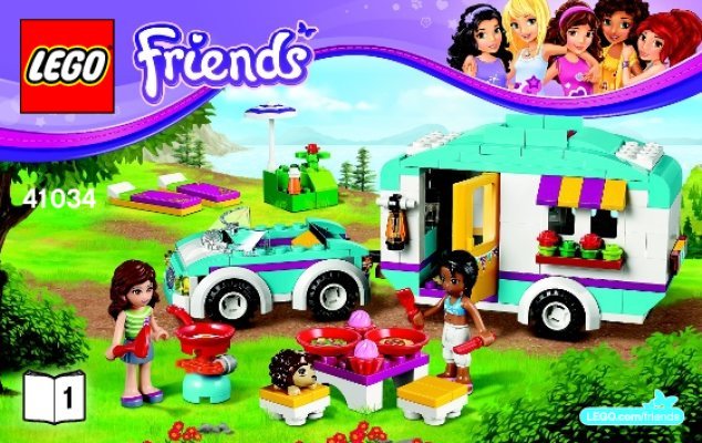 Istruzioni per la Costruzione - LEGO - Friends - 41034 - Caravan estivo: Page 1