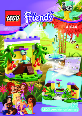 Istruzioni per la Costruzione - LEGO - Friends - 41044 - La fontana del pappagallo: Page 1