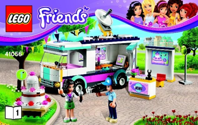 Istruzioni per la Costruzione - LEGO - Friends - 41056 - Il furgone delle news di Heartlake: Page 1