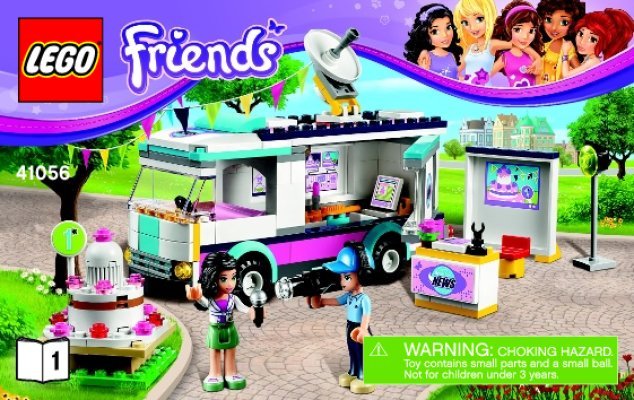 Istruzioni per la Costruzione - LEGO - Friends - 41056 - Il furgone delle news di Heartlake: Page 1