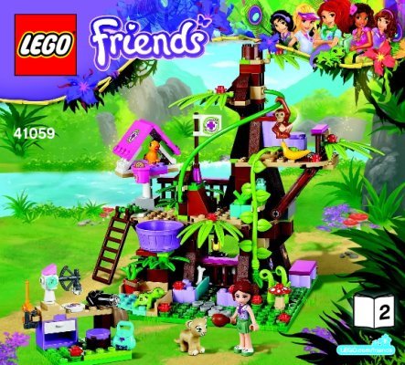 Istruzioni per la Costruzione - LEGO - Friends - 41059 - Il santuario dell'albero della giungla: Page 1