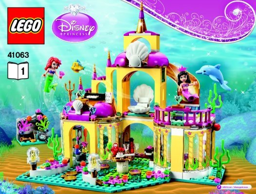 Istruzioni per la Costruzione - LEGO - Disney Princess - 41063 - Il palazzo sottomarino di Ariel: Page 1