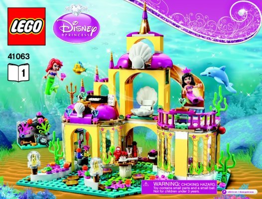 Istruzioni per la Costruzione - LEGO - Disney Princess - 41063 - Il palazzo sottomarino di Ariel: Page 1