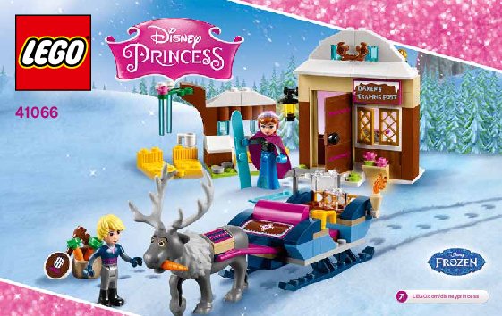 Istruzioni per la Costruzione - LEGO - Disney Princess - 41066 - L'avventura sulla slitta di Anna e Kristoff: Page 1