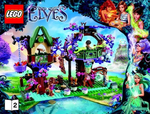 Istruzioni per la Costruzione - LEGO - Elves - 41075 - Il rifugio nella foresta degli Elfi: Page 1