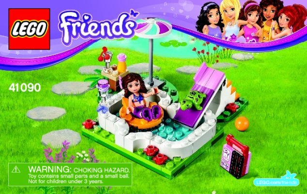 Istruzioni per la Costruzione - LEGO - Friends - 41090 - La piscina di Olivia: Page 1