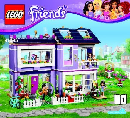 Istruzioni per la Costruzione - LEGO - Friends - 41095 - La villetta di Emma: Page 1