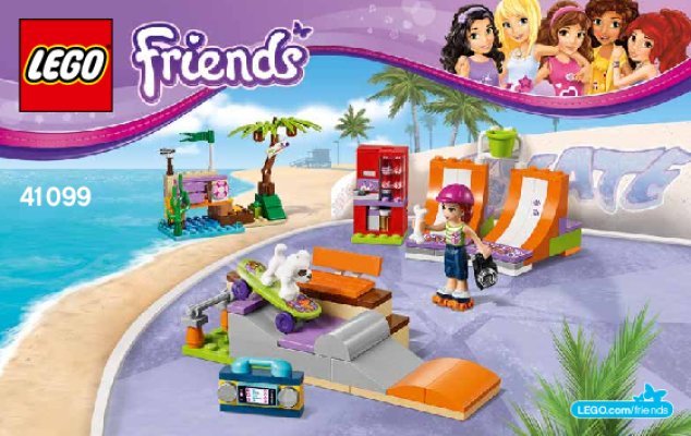 Istruzioni per la Costruzione - LEGO - Friends - 41099 - Lo Skate Park di Heartlake: Page 1