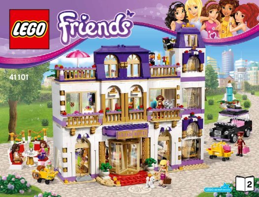 Istruzioni per la Costruzione - LEGO - Friends - 41101 - Il Grand Hotel di Heartlake: Page 1