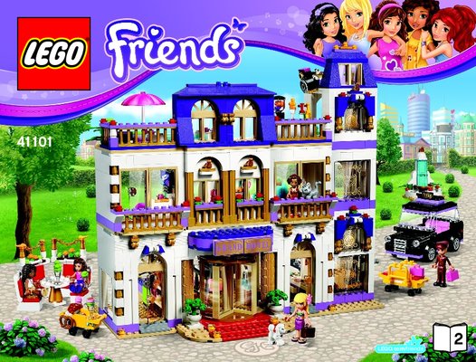 Istruzioni per la Costruzione - LEGO - Friends - 41101 - Il Grand Hotel di Heartlake: Page 1