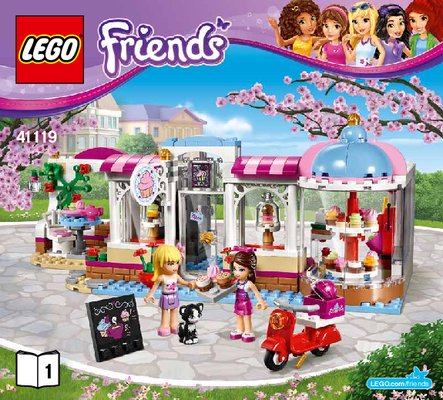 Istruzioni per la Costruzione - LEGO - Friends - 41119 - Il Cupcake cafè di Heartlake: Page 1