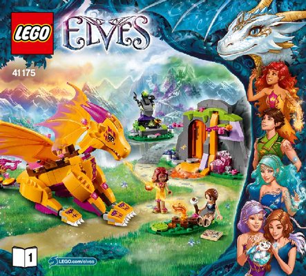 Istruzioni per la Costruzione - LEGO - Elves - 41175 - La grotta lavica del Dragone di fuoco: Page 1