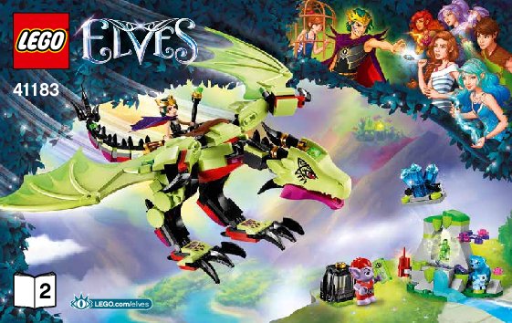 Istruzioni per la Costruzione - LEGO - Elves - 41183 - Il drago malvagio del Re Goblin: Page 1